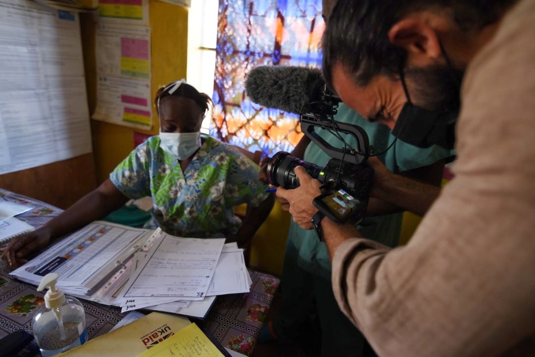 MSF Jugaad Thomas filming doctor Sierra Leone