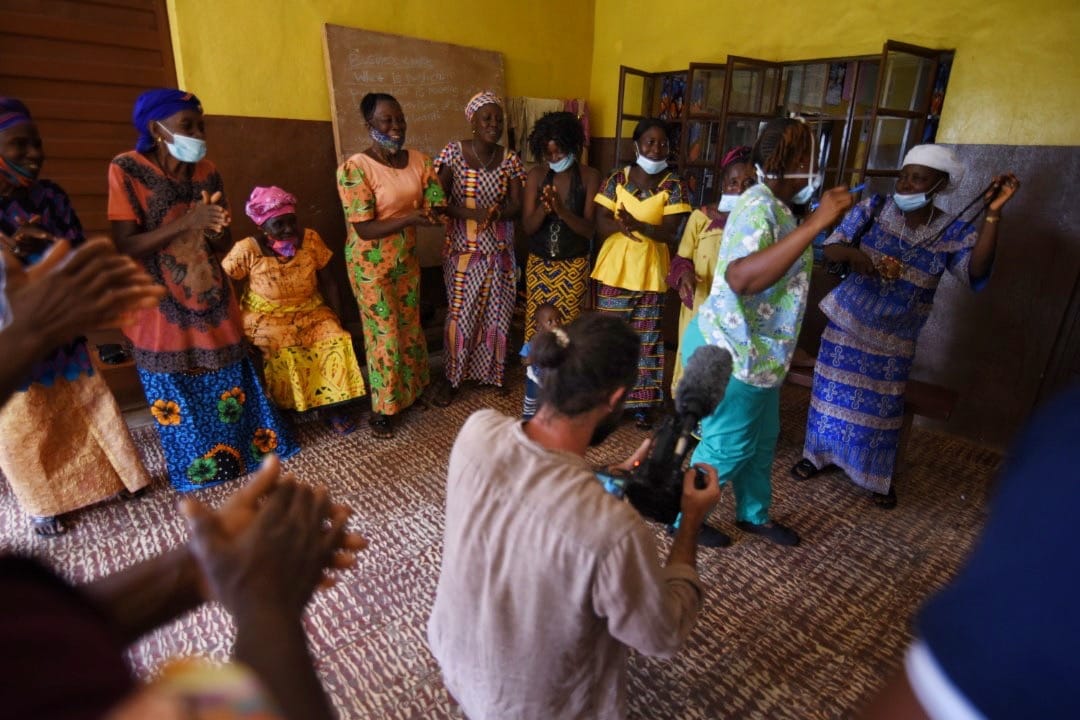 MSF Jugaad Thomas filming dancing patients Sierra Leone